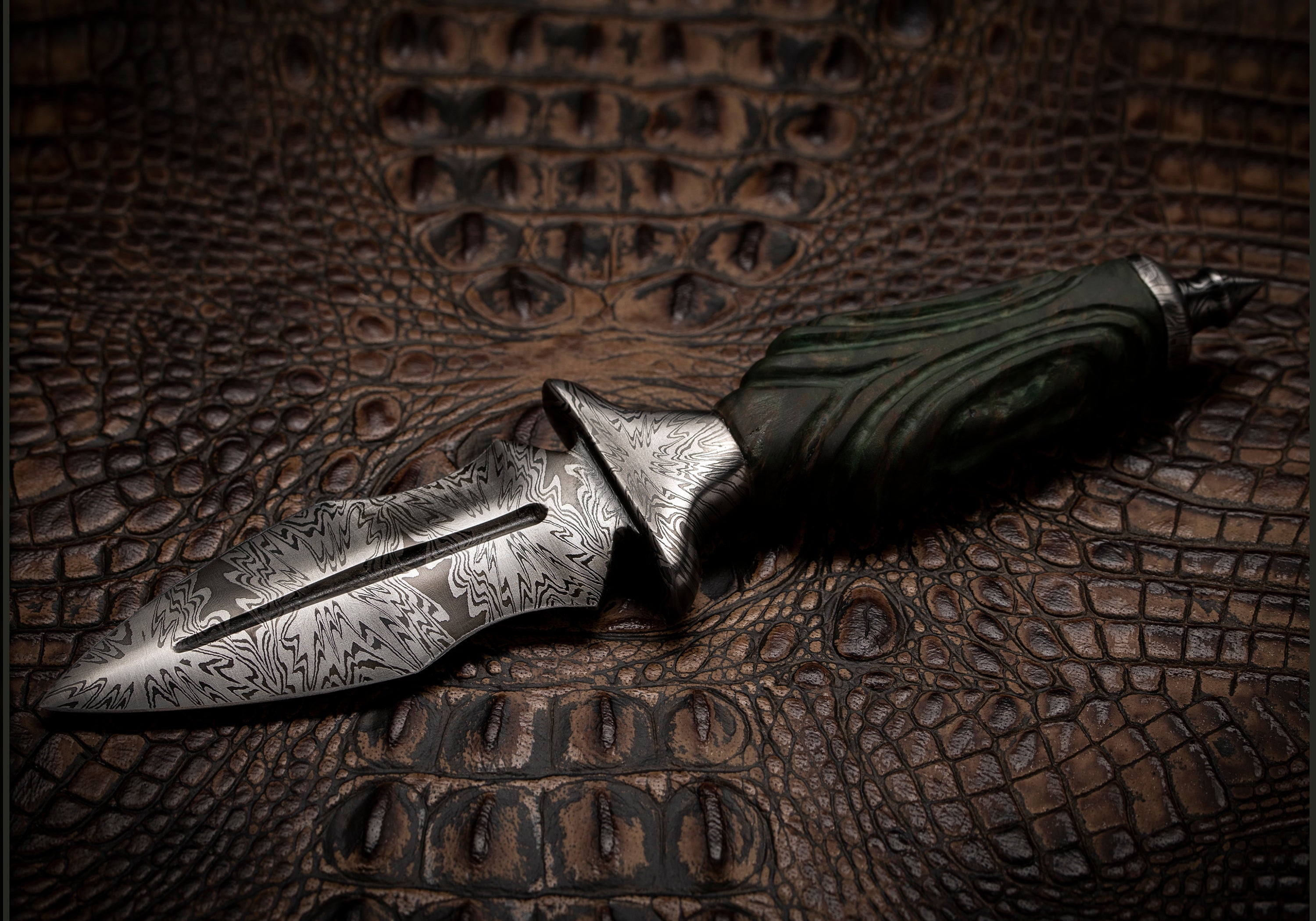 Mosaic Damascus Dagger